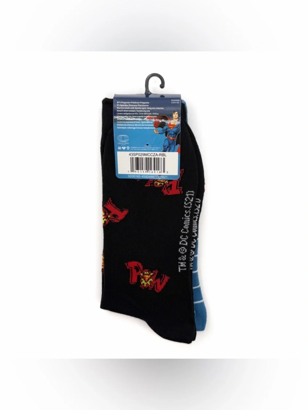 NWT New DC Comics Superman Crew Socks Mens Womens Superhero Gift Blue Red Comics
